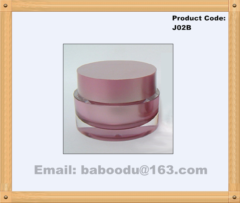 Round acrylic cream jar