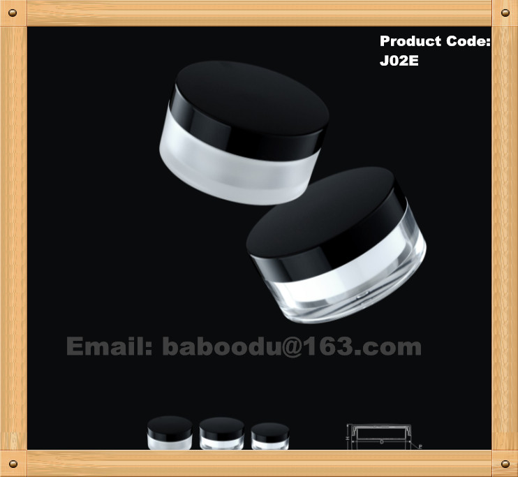 Round acrylic cream jar