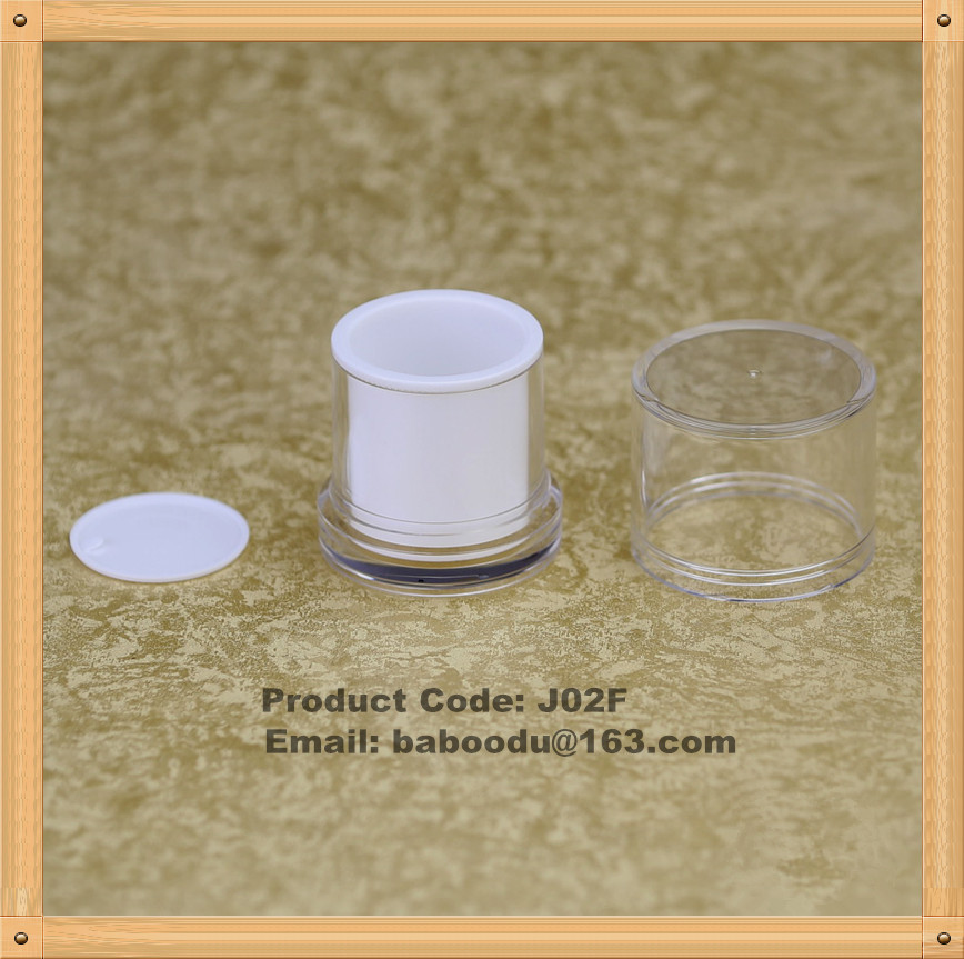 Round acrylic cream jar