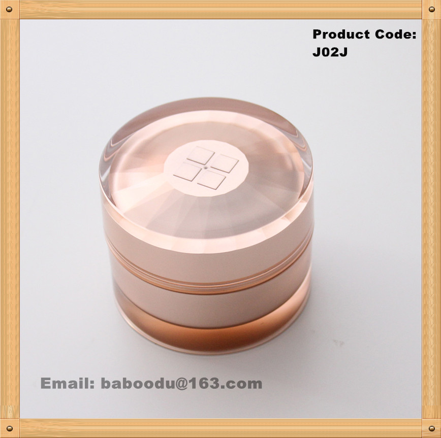 Round acrylic cream jar