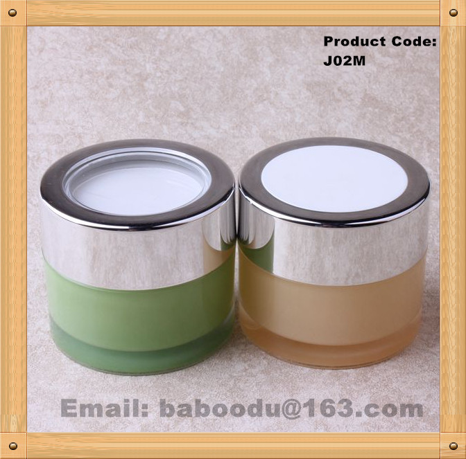 Straight round acrylic cream jar