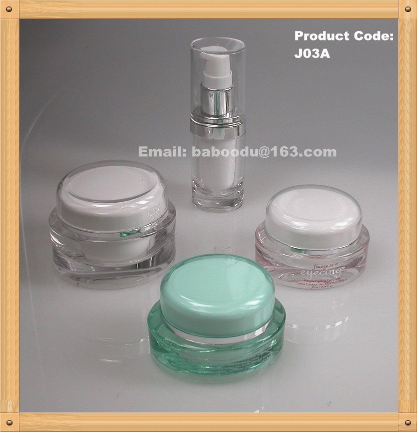 Oval acrylic cream jar