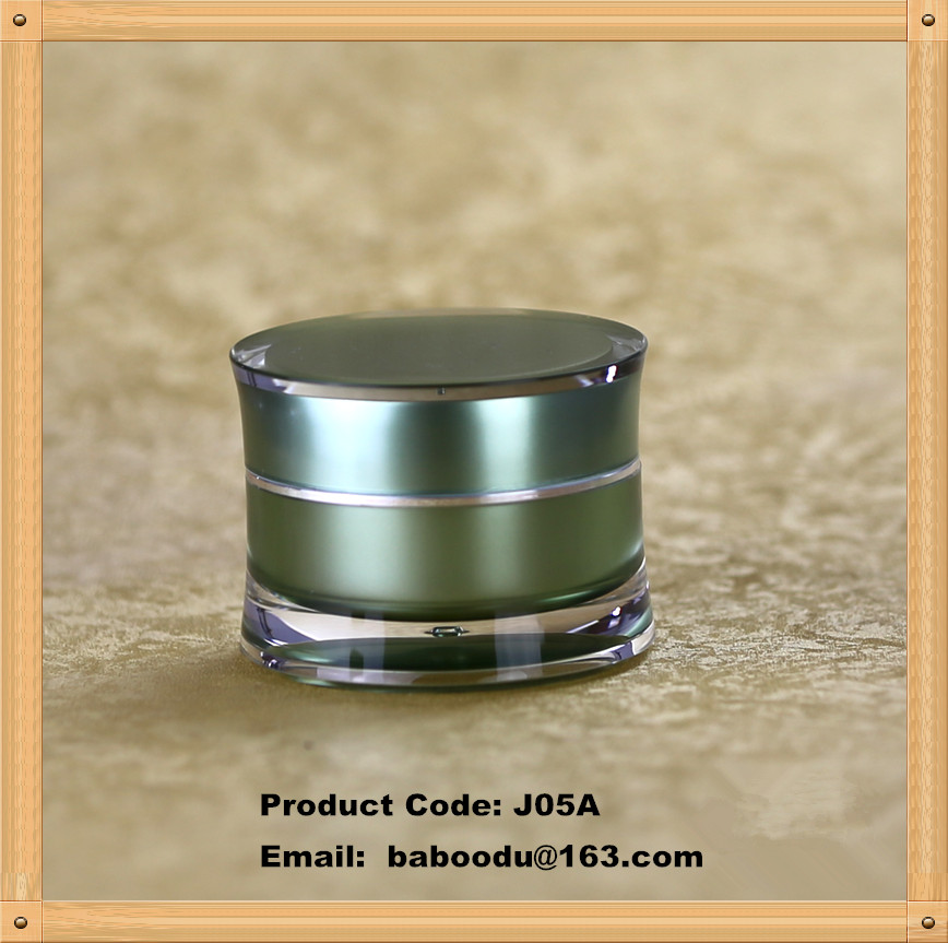 Round waist shape acrylic cream jar 