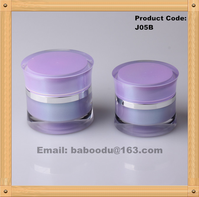 Waist shape acrylic cream jar