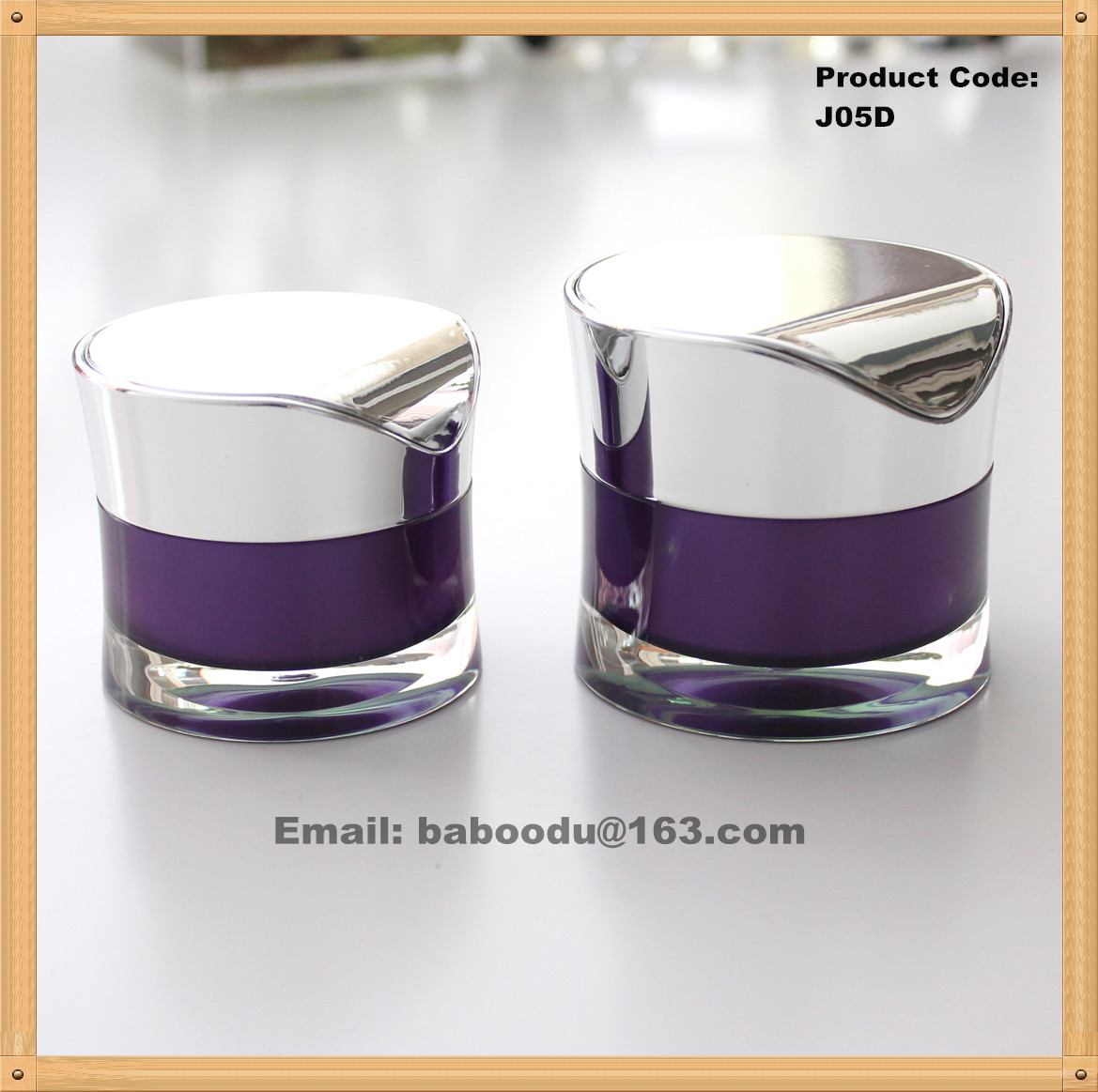 Round waist shape acrylic cream jar 