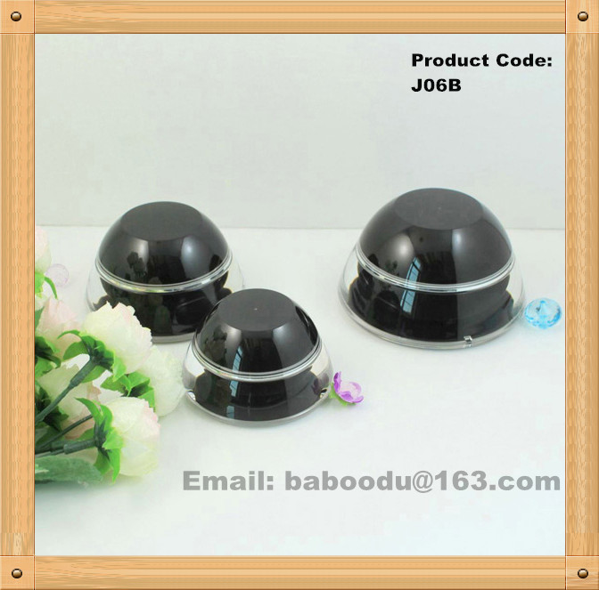 Saucer shape acrylic cream jar