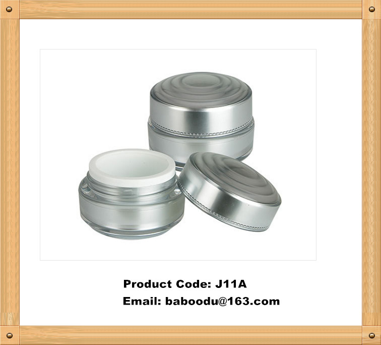 Round acrylic cream jar