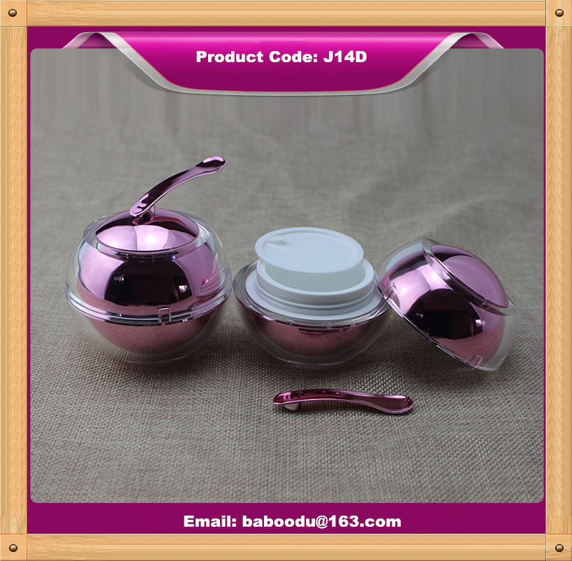 Ball acrylic jar with magnet spoon