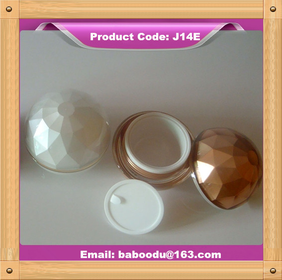 Ball acrylic jar with diamond grain lid