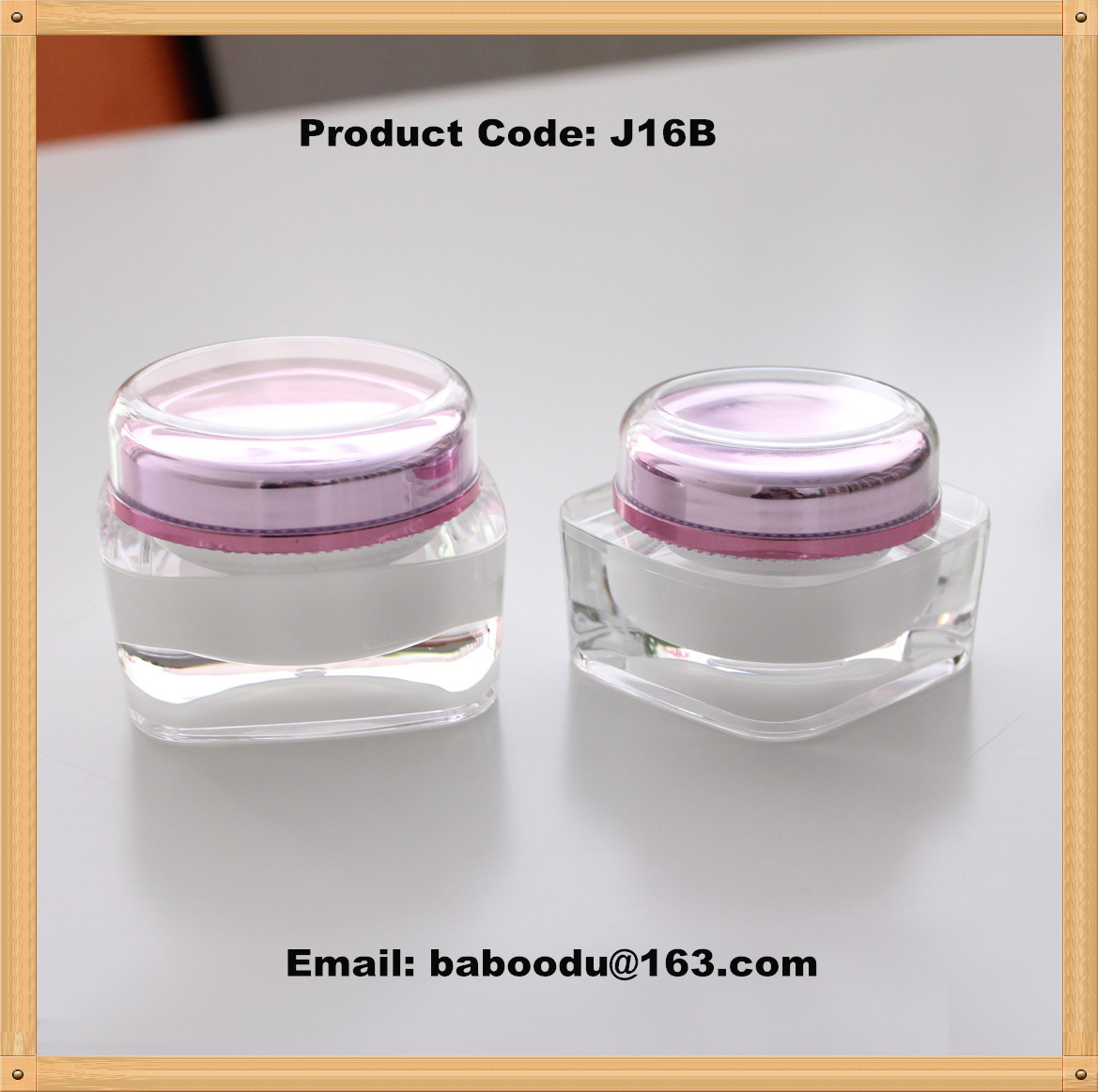 Square  acrylic cream jar