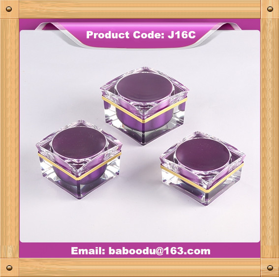 Square  acrylic cream jar