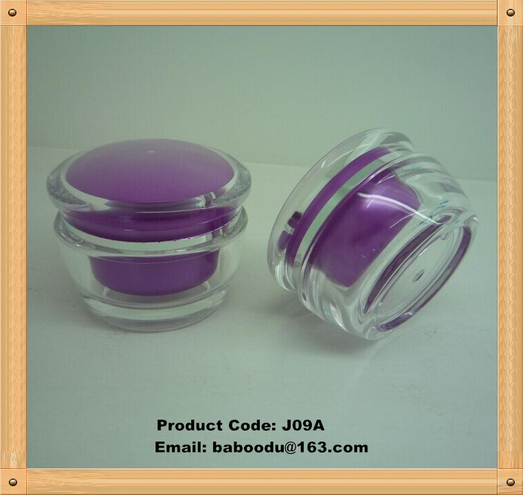 Mushroom shape acrylic cream jar 