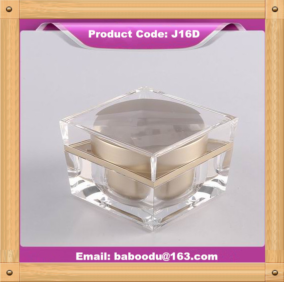 Square  acrylic cream jar
