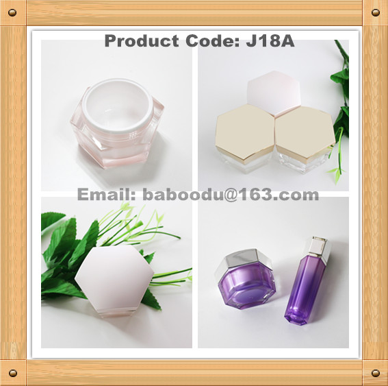 Hexagon acrylic jar