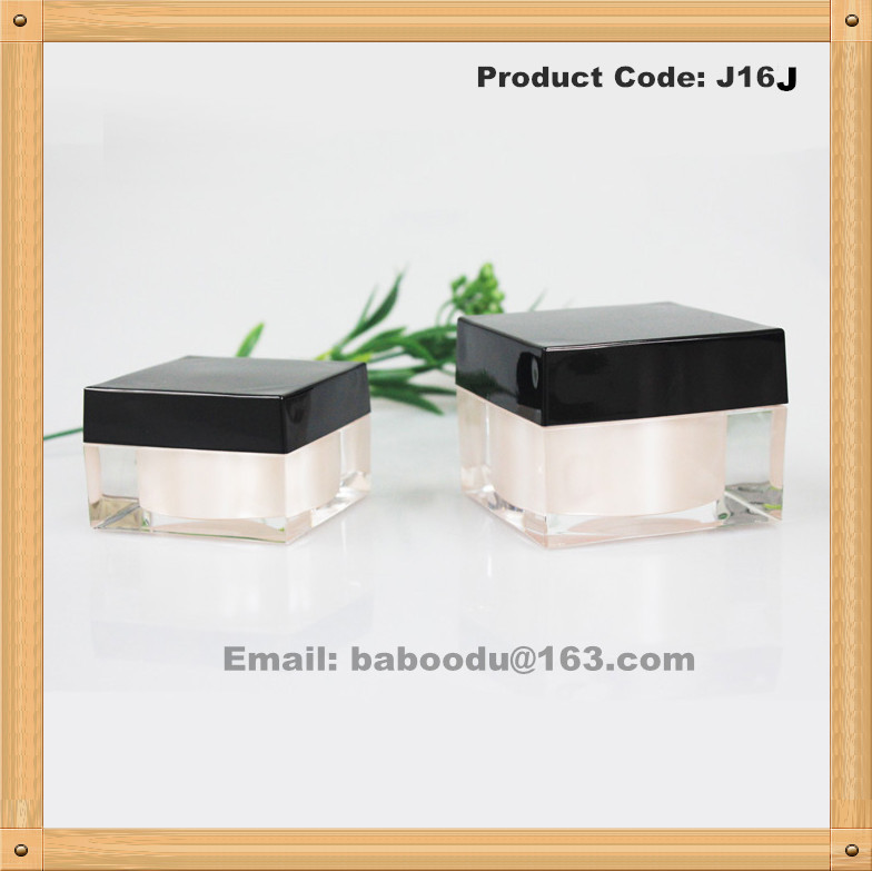 Square  acrylic cream jar 