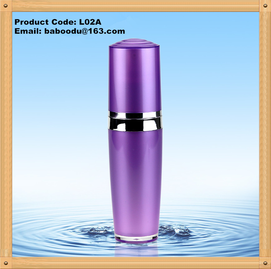 Round acrylic lotion bottle