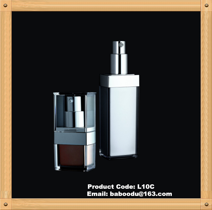 Straight square acrylic lotion bottle