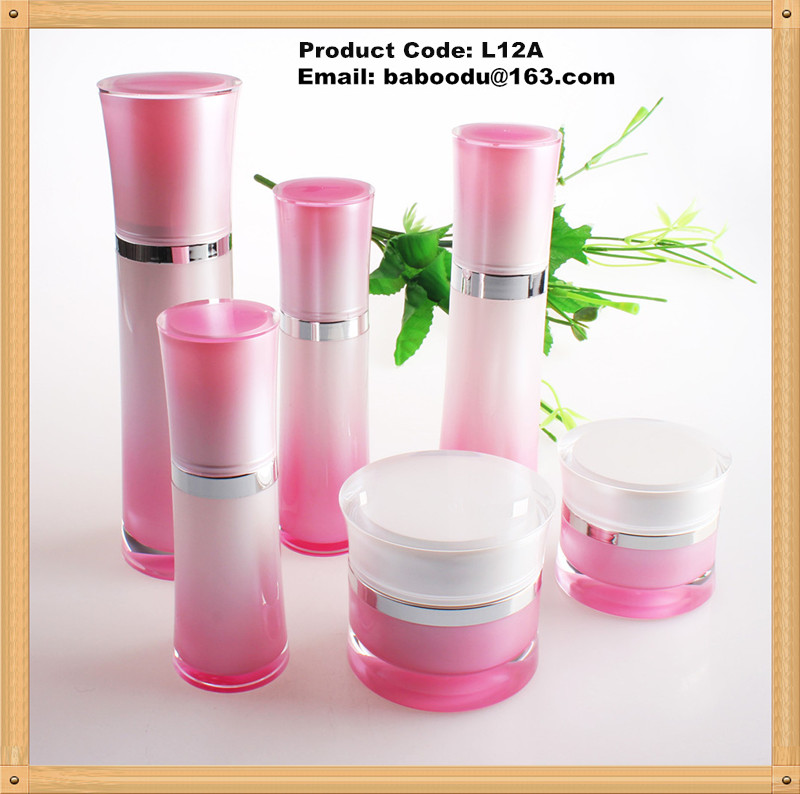 Slim waist acrylic lotion bottle