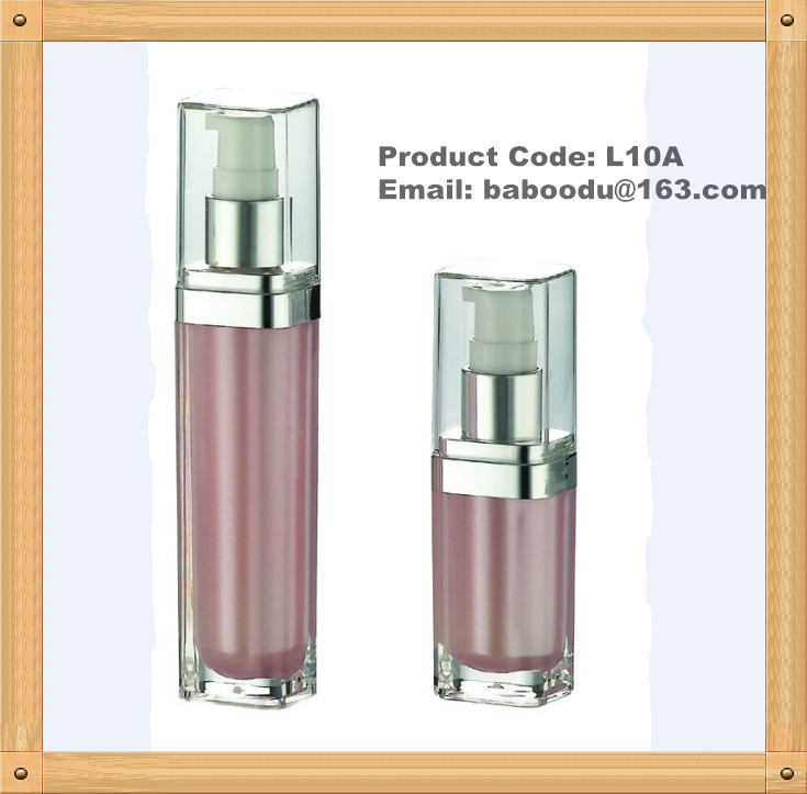 Square acrylic lotion bottle