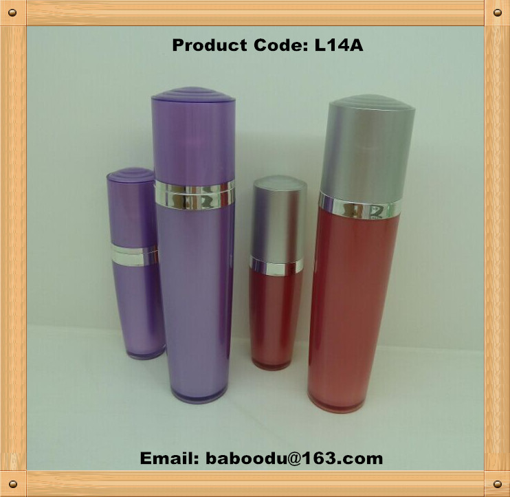 Round acrylic lotion bottle