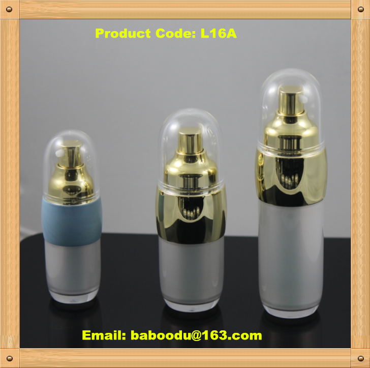 Round acrylic lotion bottle