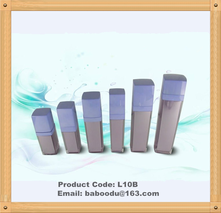 Straight square acrylic lotion bottle