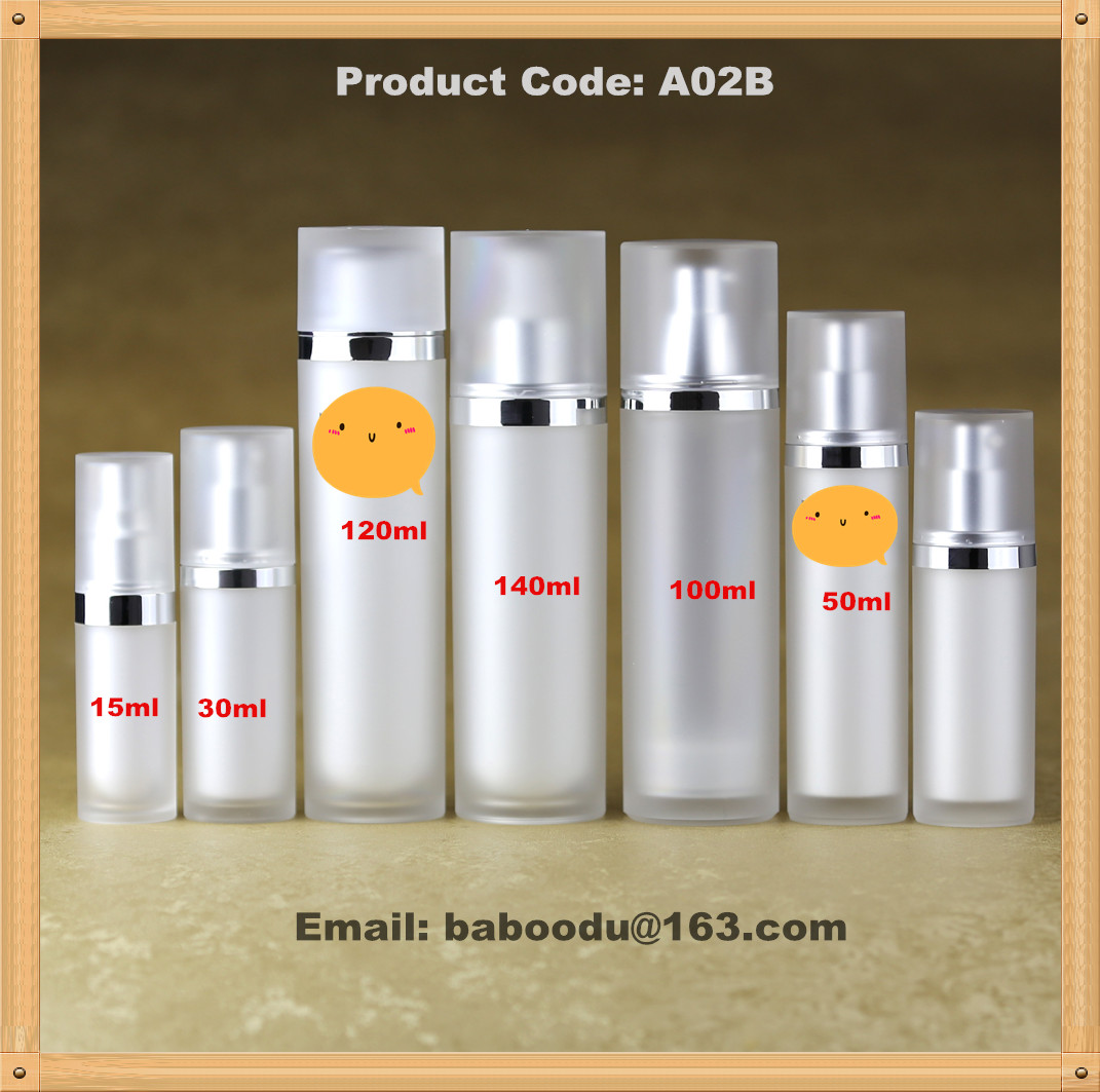 Acrylic straight round airless bottle