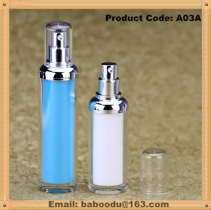 Acrylic round airless bottle