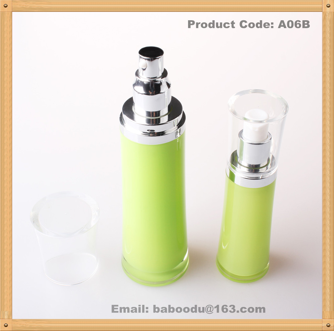 Slim waist acrylic airless bottle