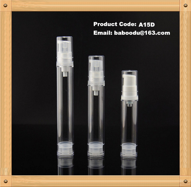 Small-volume airless bottle for travel set