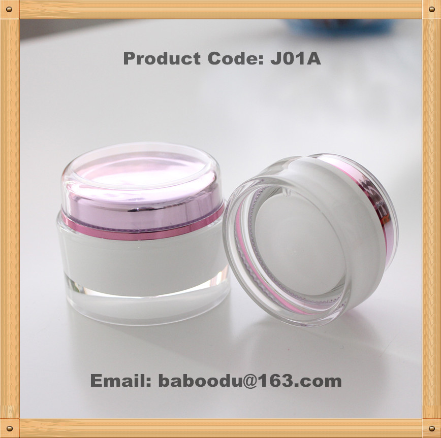 Round acrylic cream jar